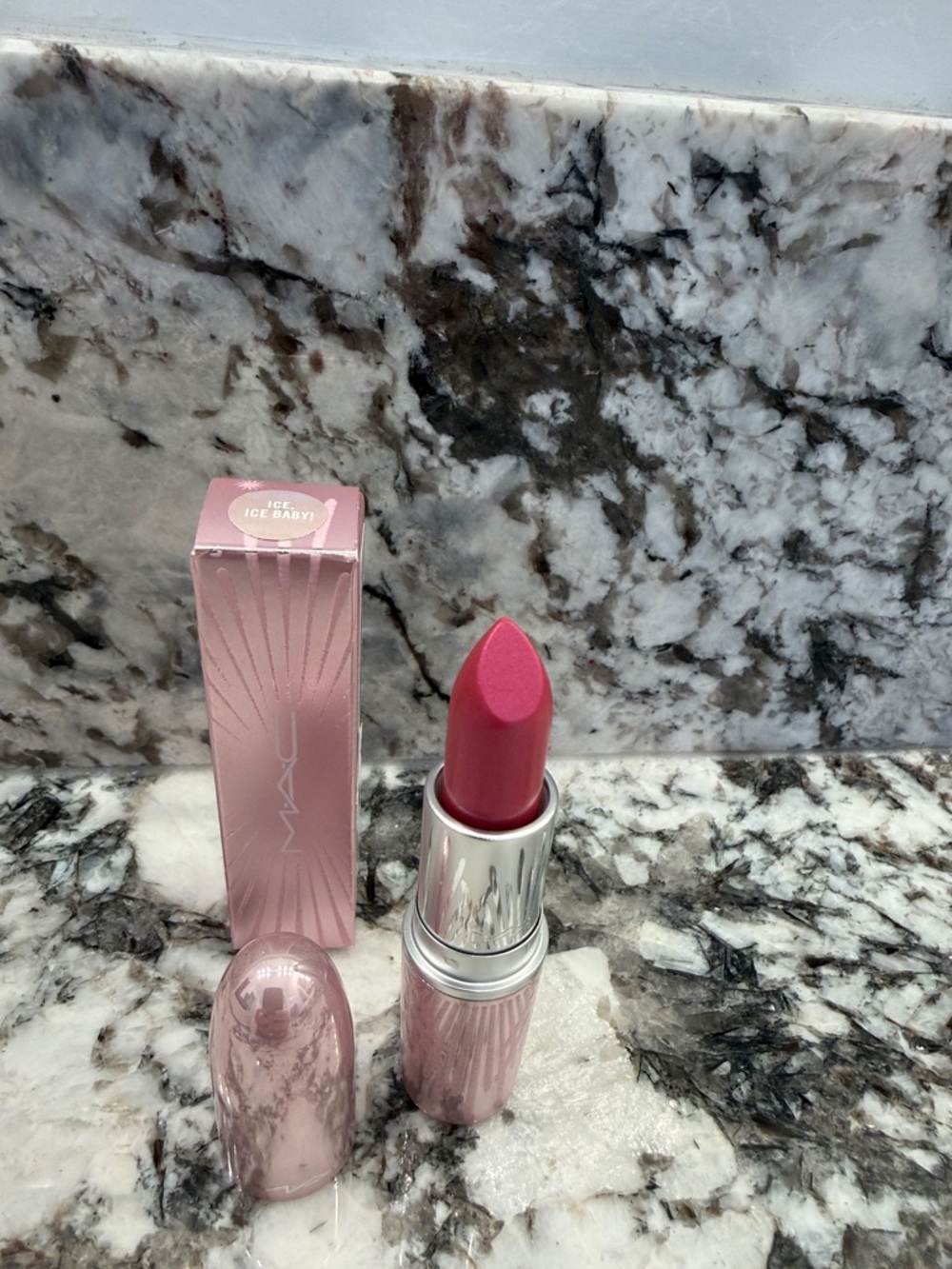New in Package Limited Edition Rare MAC Cosmetics  Ice Ice Baby Frosted Lipstick